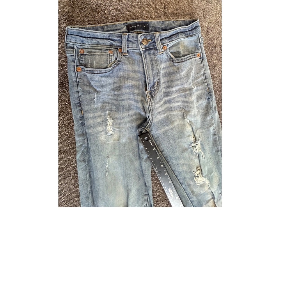 Aeropostale Super Skinny Distressed Light Wash Jeans 29/30
